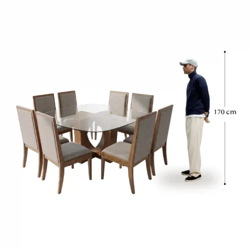 Alternative view of Comedor Burgos + 8 sillas Toledo Oslo