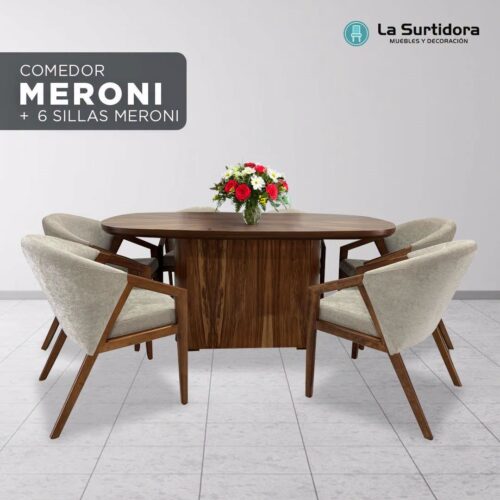 Comedor Meroni con 6 Sillas Meroni