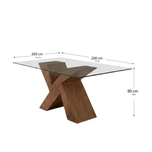 Comedor de cristal para 6 personas